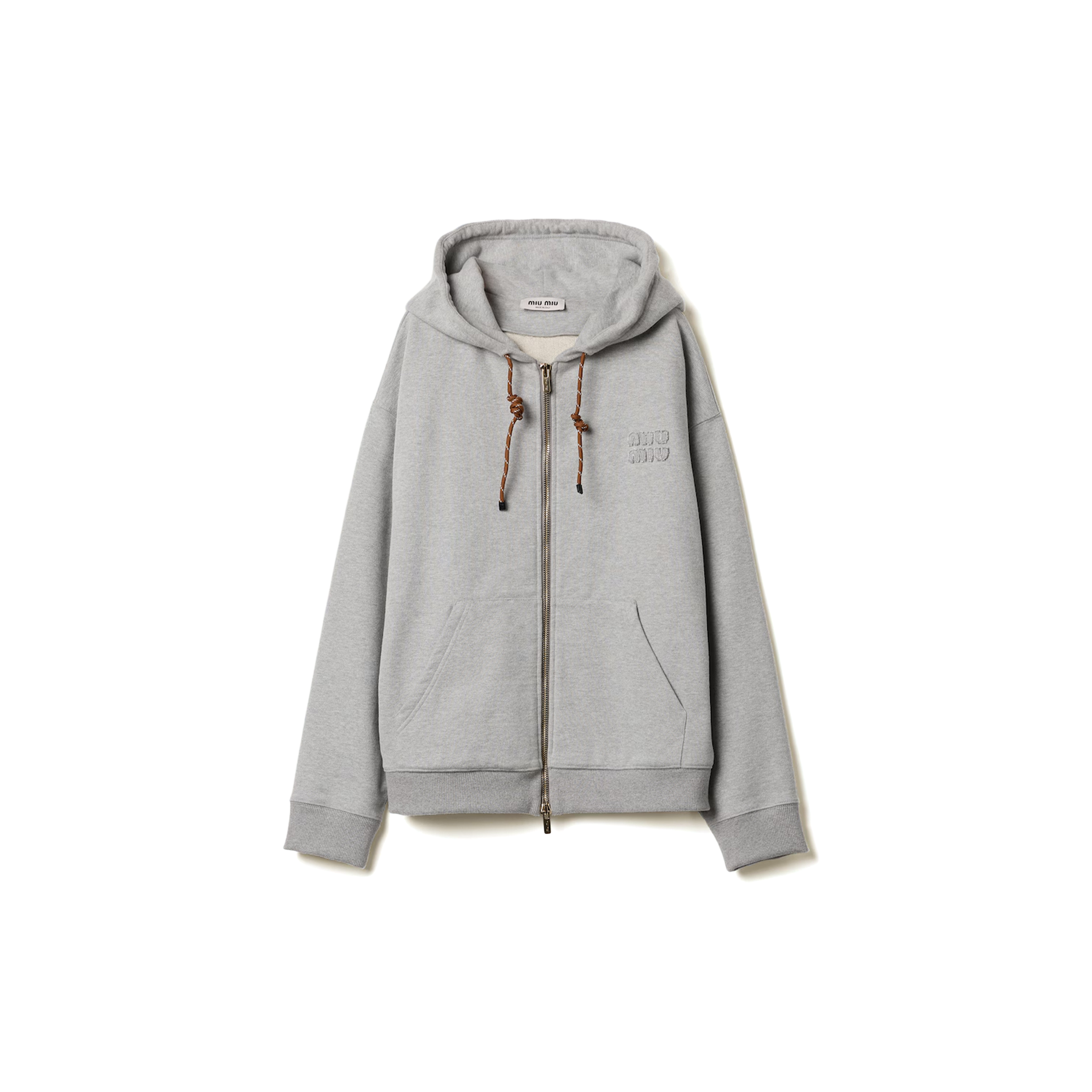 MIU MIU COTTON FLEECE SWEATSHIRT MJL023